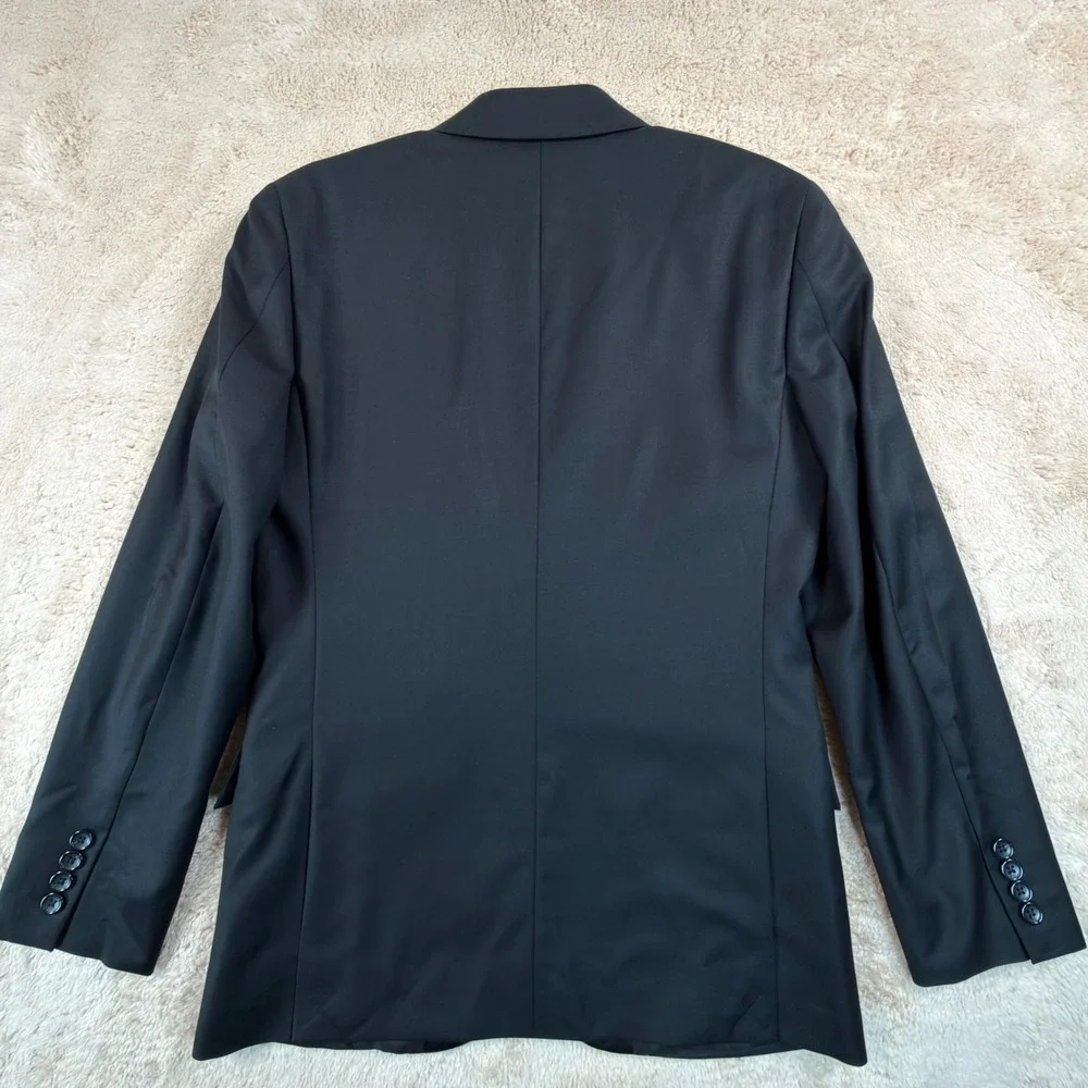 J.Crew Mens 36S Thompson Tuxedo Jacket Black Wool Peak Lapel AZ235 NEW